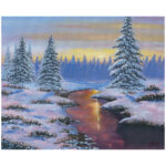 Snow Study Original Oil Painting on Board