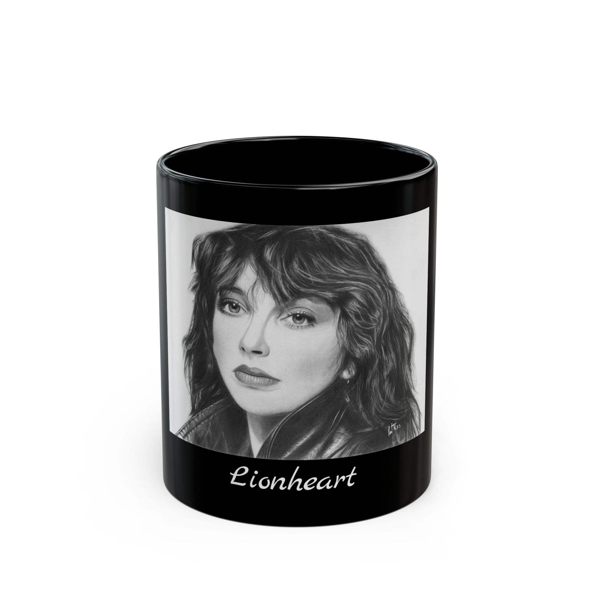 Lionheart Coffee Mug Kate Bush | Lionheart | Coffee | Tea | Mug | Graphite Portait | Keltic Creative | Paul Kennedy |
